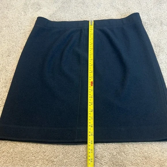MARC Cain navy blue textured wool pencil skirt Sz XL/14 pull-on - Picture 8 of 12